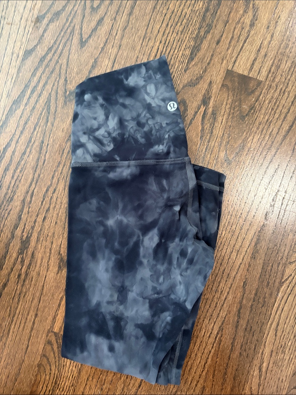lululemon athletica Kids Black & Gray Tie-Dye Leggings
